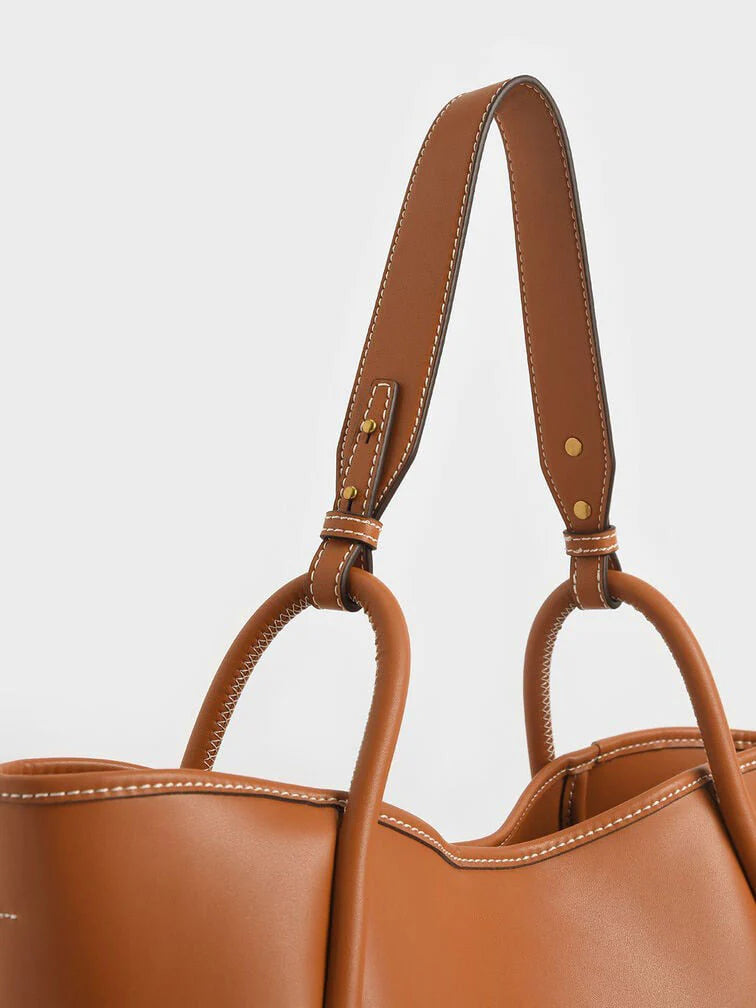 Buzz Slouchy Tote Bag Brown