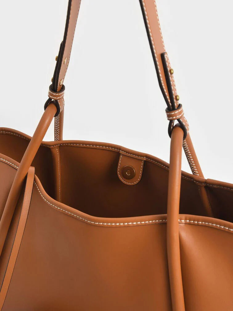 Buzz Slouchy Tote Bag Brown
