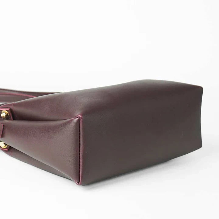 Luxe Maroon 3-Piece Handbag Set