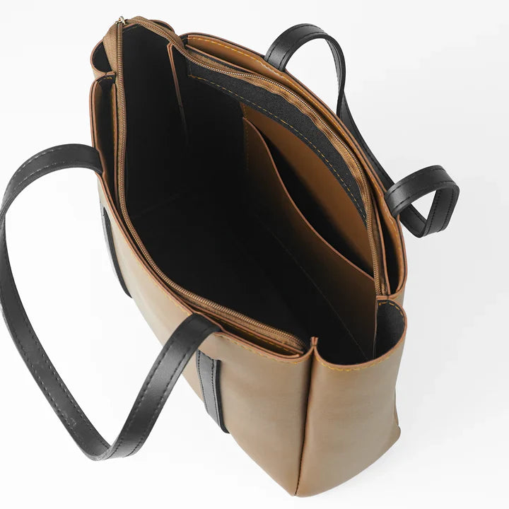 Serenity Handbag with Fix Shoulder Straps Brown