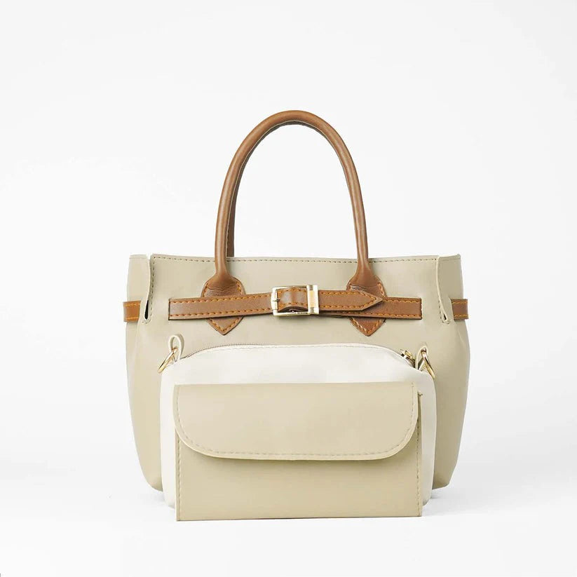 Savvy Luxe – 3-Piece Buckle Set (Beige)